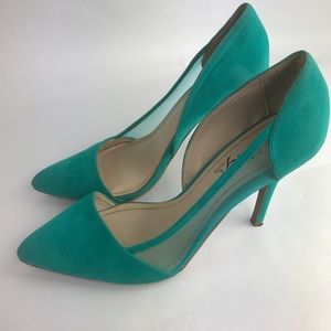 ROUGE HELIUM Pump Suede Heel Point Toe Women 8.5